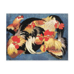 Seven Roosters, Hokusai Postcards