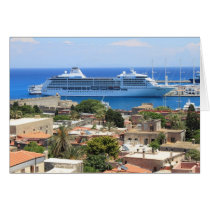 Seven Seas Mariner at Rhodes Greeting Card