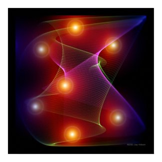 Seven Suns Digital Abstract Poster print