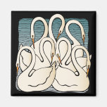 Seven Swans a Swimming Refrigerator Magnets