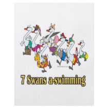 seven swans a-swimming seventh 7th day christmas full color flyer