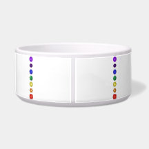 Seven vertical chakras dog bowls