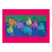 seven vespas cards by artbynina seven vespas cards