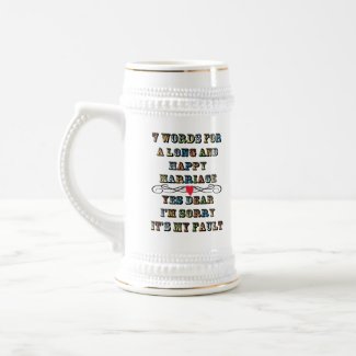 Seven Words For a Long and Happy Marriage mug