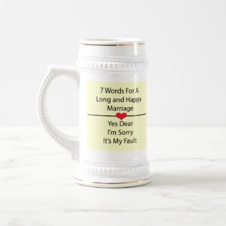 Seven Words For a Long and Happy Marriage mug