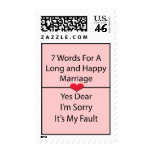 Seven Words For a Long and Happy Marriage Postage Stamps