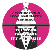 Seven Words For a Long and Happy Marriage stickers