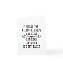 Seven Words to a Long and Happy Marriage cards by samack Seven Words to a Long and Happy Marriage cards