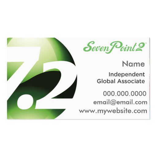SevenPoint2 Health Made Simple Business Cards Business Card Template (front side)