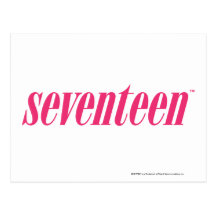 Seventeen Logo-Magenta Postcard