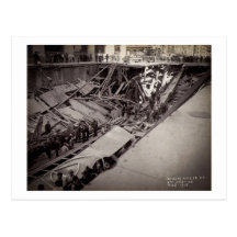 Seventh Avenue Street Collapse New York City 1915 Post Card