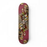 Several deli trays and salads skateboards