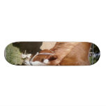Several Horses Eating Custom Skateboard