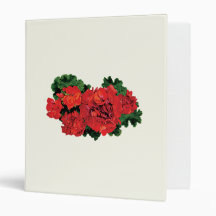 Several Red Geraniums 3 Ring Binder