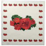 Several Red Geraniums Napkins