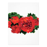 Several Red Geraniums Personalized Invitation