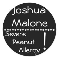 Severe Peanut Allergy Label stickers by spunkyduckling Severe Peanut Allergy Label stickers