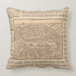 Seville Sevilla Antique Map and Texts pillows
