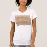 Seville / Sevilla Spain Antique Map Tee Shirt