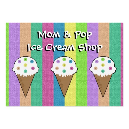 Sew Buttons On Ice Cream Business Card (front side)
