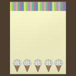 Sew Buttons On Ice Cream Letterhead letterhead