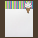 Sew Buttons On Ice Cream Letterhead letterhead