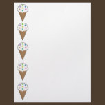 Sew Buttons On Ice Cream Letterhead letterhead