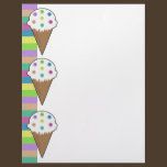 Sew Buttons On Ice Cream Letterhead letterhead