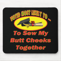 Sew Cheeks Together Mousepads