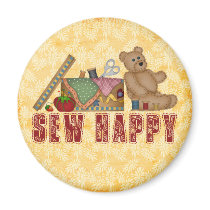 Sew Happy Fridge Magnet