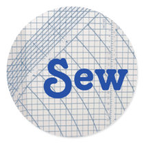 Sew Sticker Blue Sewing Pattern Design by StickerStore Sew Sticker Blue Sewing Pattern Design