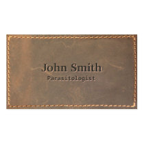 Sewed Leather Parasitology Business Card