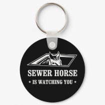 Sewer Horse is watching you keychains by strk3 Sewer Horse is watching you keychains