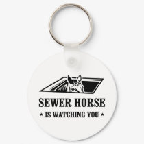 Sewer Horse is watching you keychains by strk3 Sewer Horse is watching you keychains