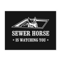Sewer Horse is watching you postcards by strk3 Sewer Horse is watching you postcards