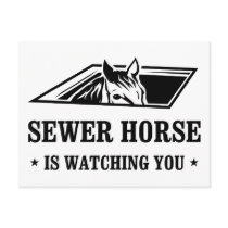 Sewer Horse is watching you postcards by strk3 Sewer Horse is watching you postcards