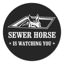 Sewer Horse is watching you stickers by strk3 Sewer Horse is watching you stickers