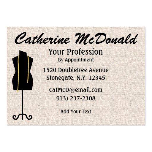 Sewing 1A / Fashion / Seamstress Business Card Templates (back side)