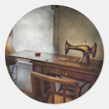 Sewing - A tailors life Round Stickers