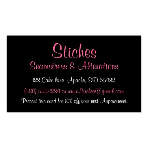 sewing alterations business card colorful fun (back side)