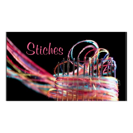 sewing alterations business card colorful fun
