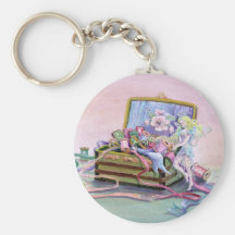 SEWING BOX FAERIE by SHARON SHARPE Key Chains