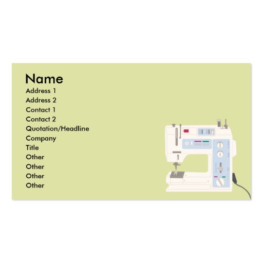 Sewing - Business Business Card (front side)
