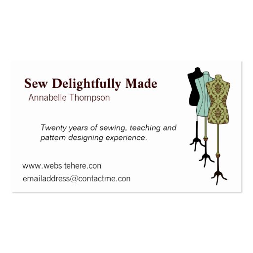 Sewing Business Card (front side)