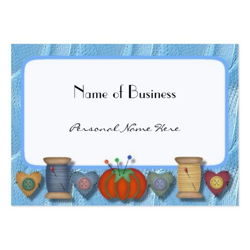 Sewing Business, Personal Card Business Card Template (front side)