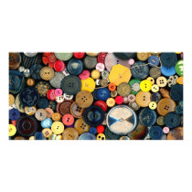 Sewing - Buttons - Bunch of Buttons Photo Card