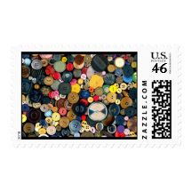 Sewing - Buttons - Bunch of Buttons Postage Stamp