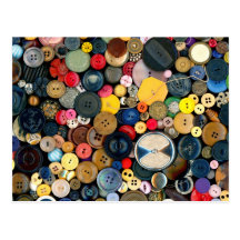 Sewing - Buttons - Bunch of Buttons Postcard