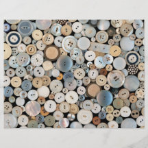 Sewing - Buttons - Lots of white buttons Full Color Flyer