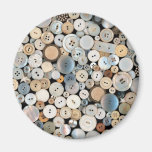 Sewing - Buttons - Lots of white buttons Fridge Magnets